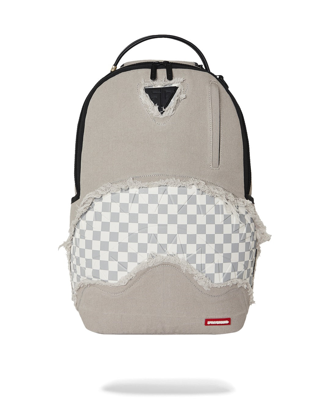 CREAM DENIM TEAR SHARK BACKPACK