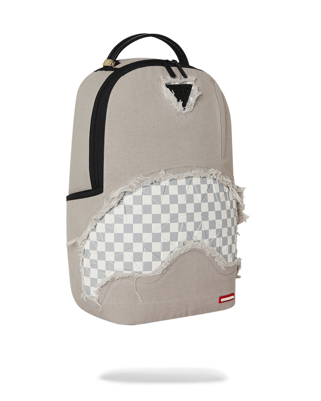 CREAM DENIM TEAR SHARK BACKPACK