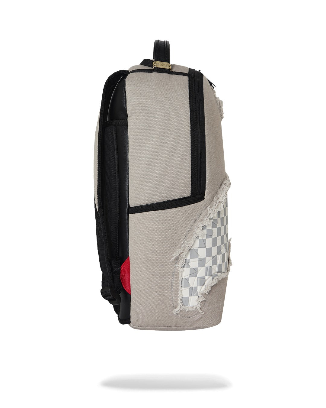 CREAM DENIM TEAR SHARK BACKPACK
