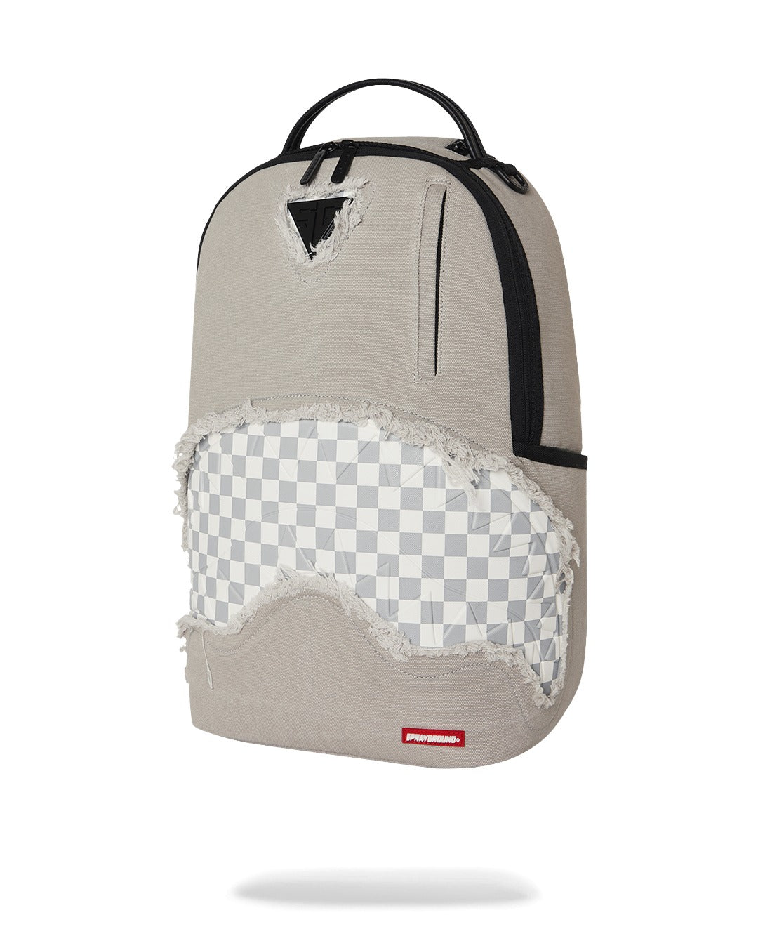 CREAM DENIM TEAR SHARK BACKPACK
