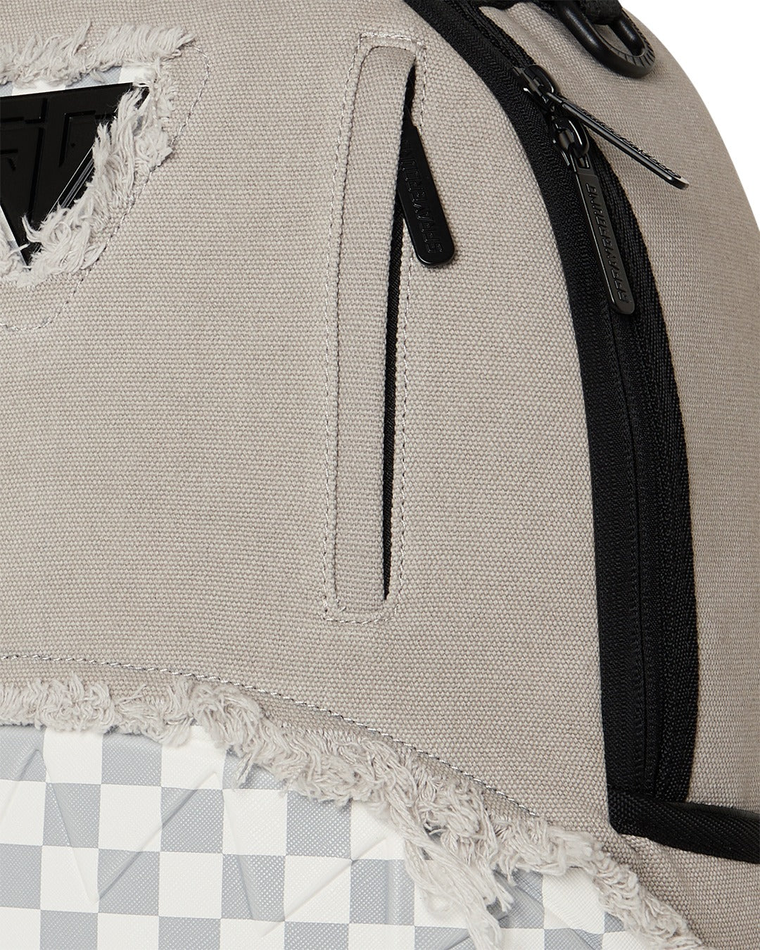 CREAM DENIM TEAR SHARK BACKPACK