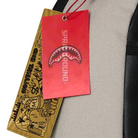 CREAM DENIM TEAR SHARK BACKPACK