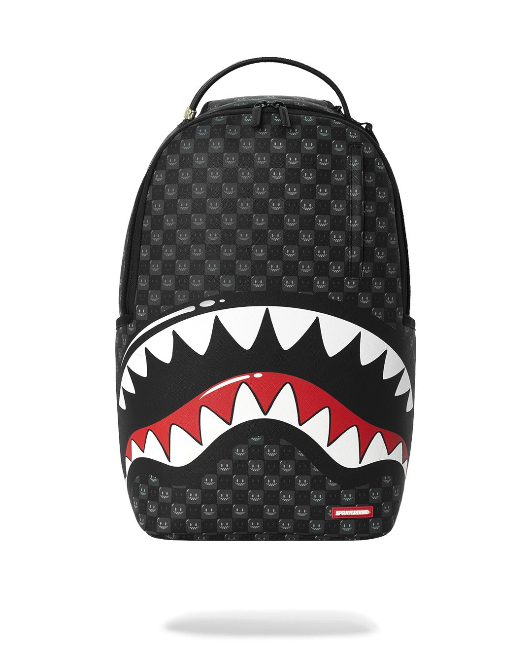SHARKS IN PARIS WTF BUBBLY BLACK CHECK BACKPACK