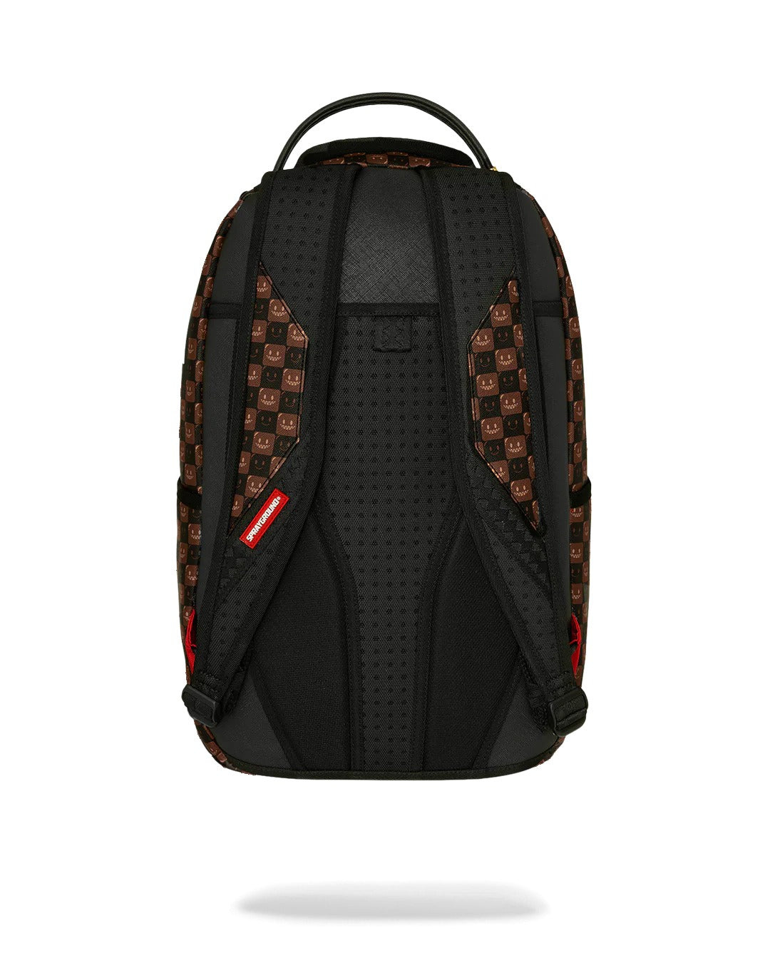 SHARKS IN PARIS WTF BUBBLE BROWN CHECK BACKPACK