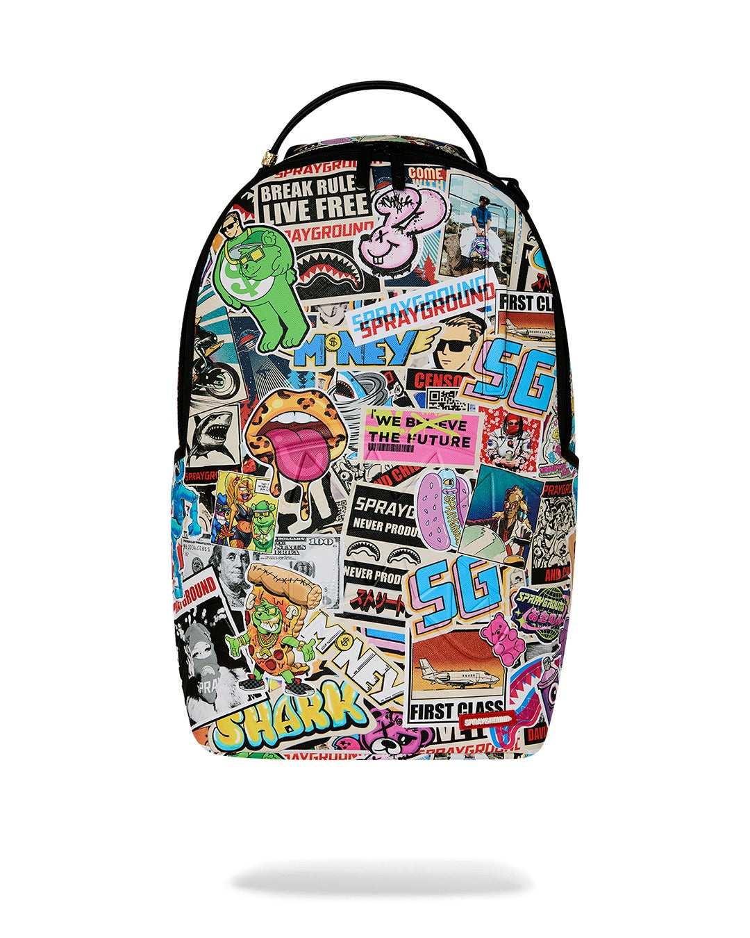 PUNK STICKER SHARK BACKPACK