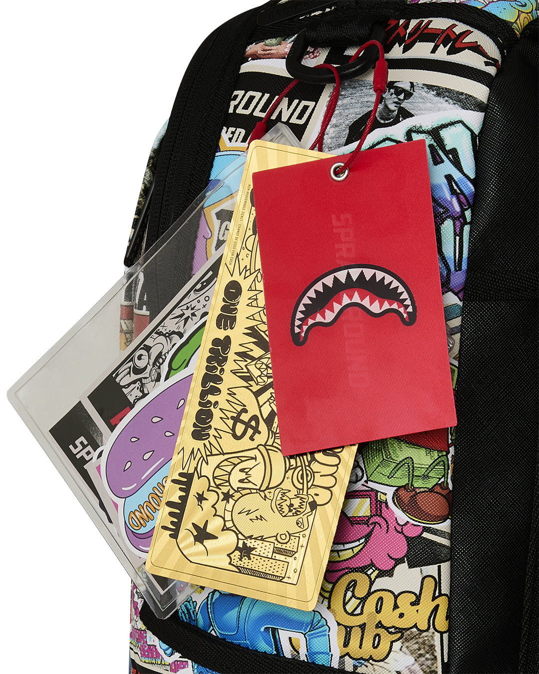 PUNK STICKER SHARK BACKPACK