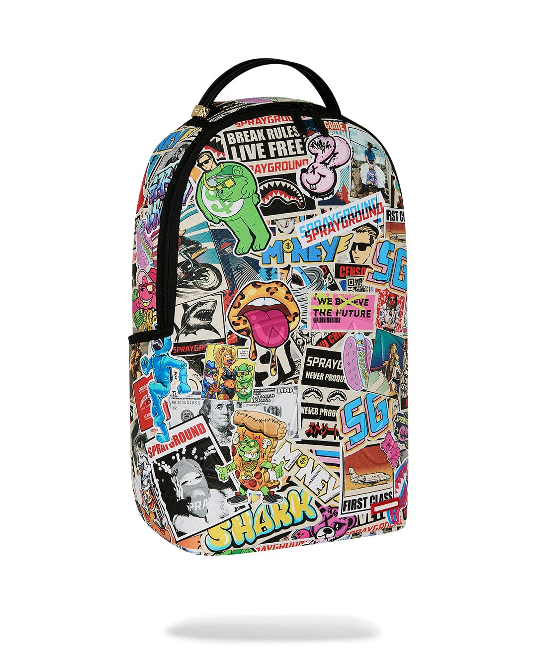 PUNK STICKER SHARK BACKPACK