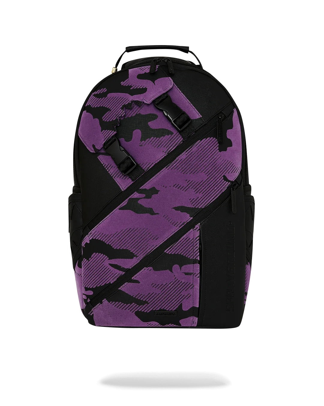 PURPLE FLOCKED CAMO BACKPACK