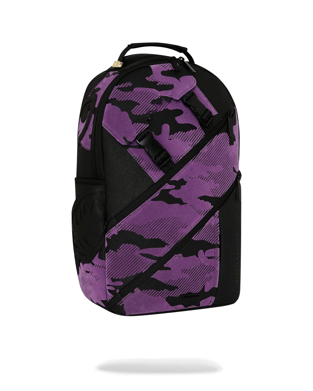 PURPLE FLOCKED CAMO BACKPACK