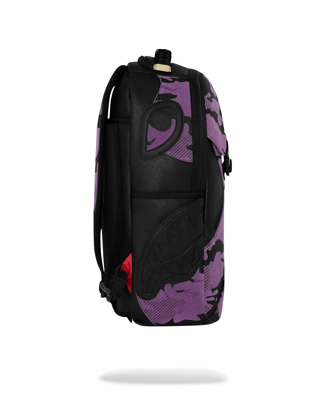 PURPLE FLOCKED CAMO BACKPACK