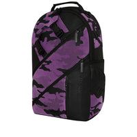 PURPLE FLOCKED CAMO BACKPACK