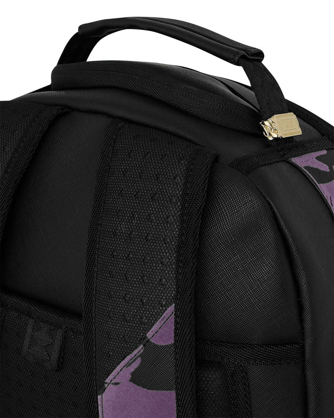 PURPLE FLOCKED CAMO BACKPACK