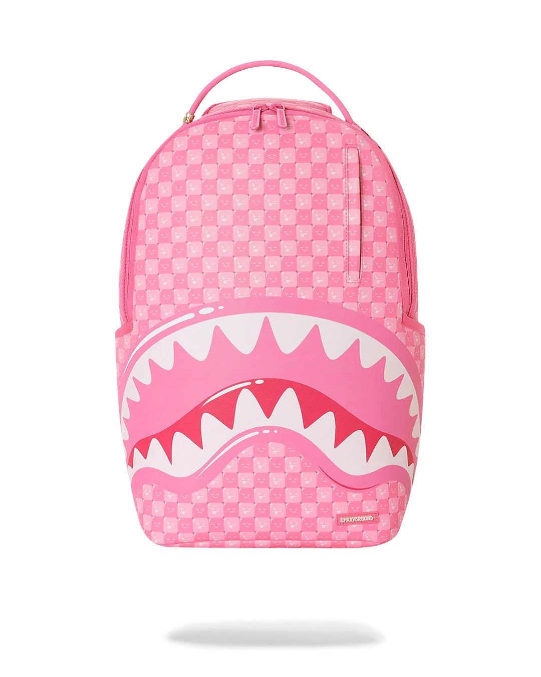 PINK NEW CHECK FACES BACKPACK