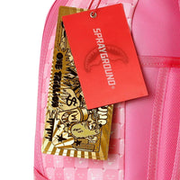 PINK NEW CHECK FACES BACKPACK