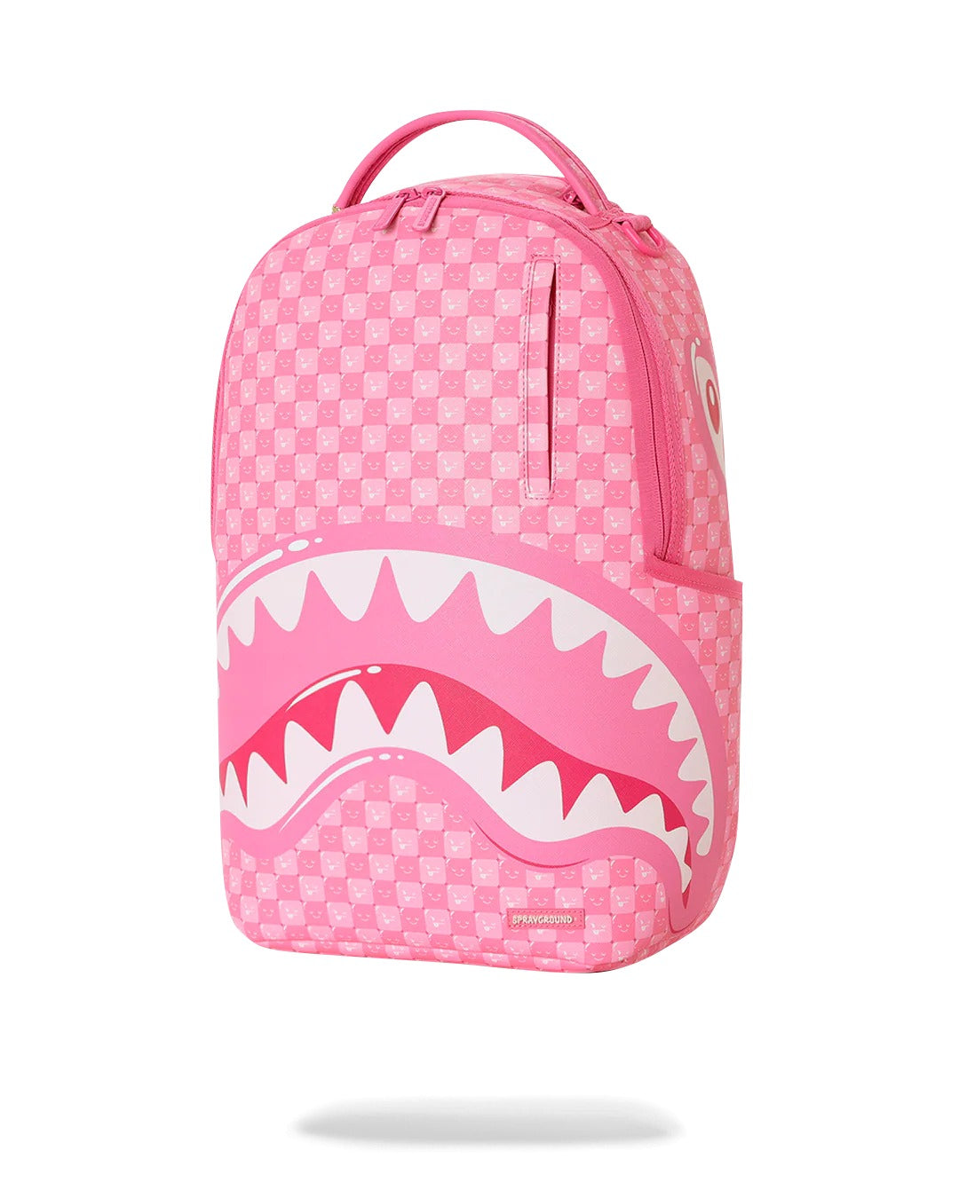 PINK NEW CHECK FACES BACKPACK