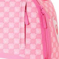 PINK NEW CHECK FACES BACKPACK