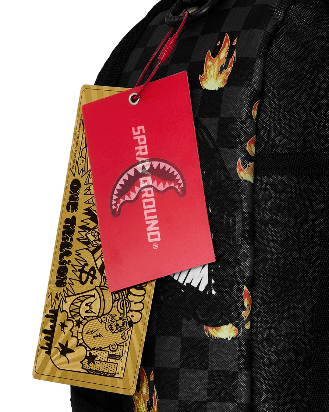 SCRIBBLE FIRE CHECK BACKPACK