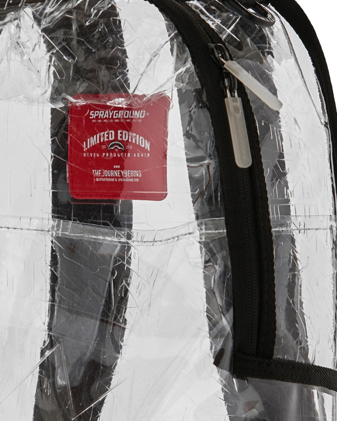 EMBOSSED GRAFF FULLY CLEAR BACKPACK