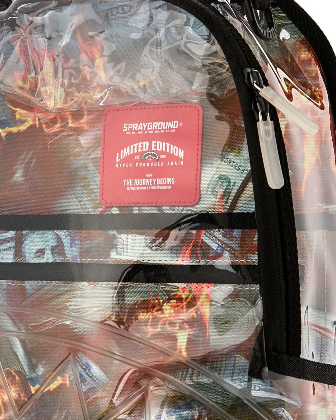 FULL OF CASH CLEAR BACKPACK