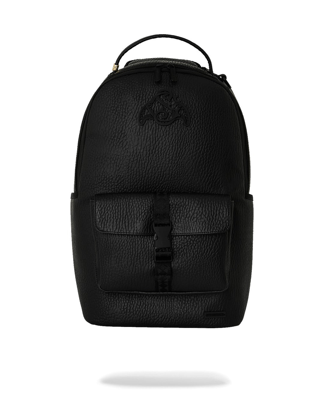 SLEEK BLACK EMBLEM BACKPACK