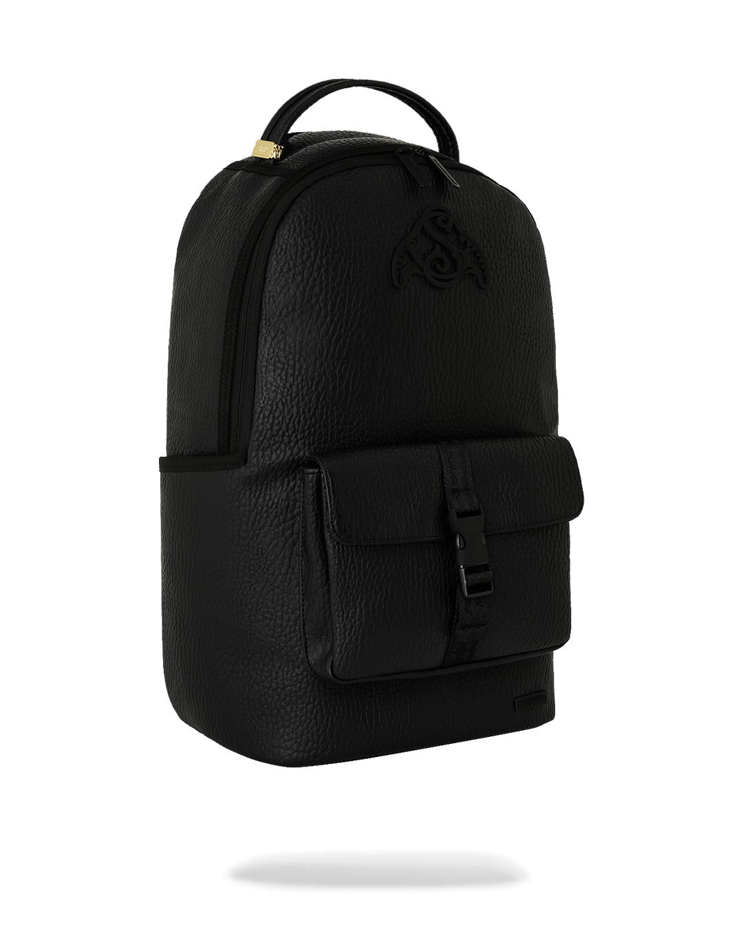 SLEEK BLACK EMBLEM BACKPACK
