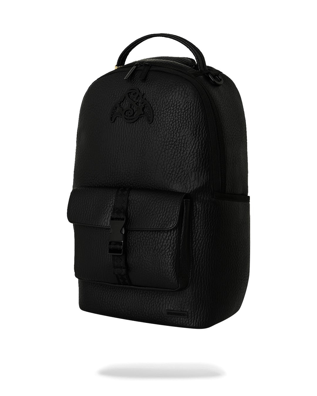 SLEEK BLACK EMBLEM BACKPACK