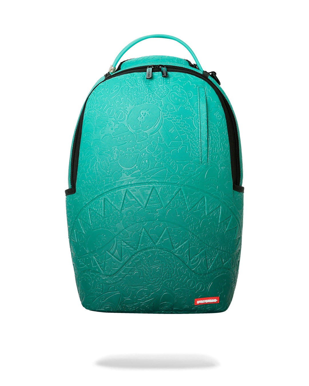 TURQUOISE DOODLE EMBOSS BACKPACK