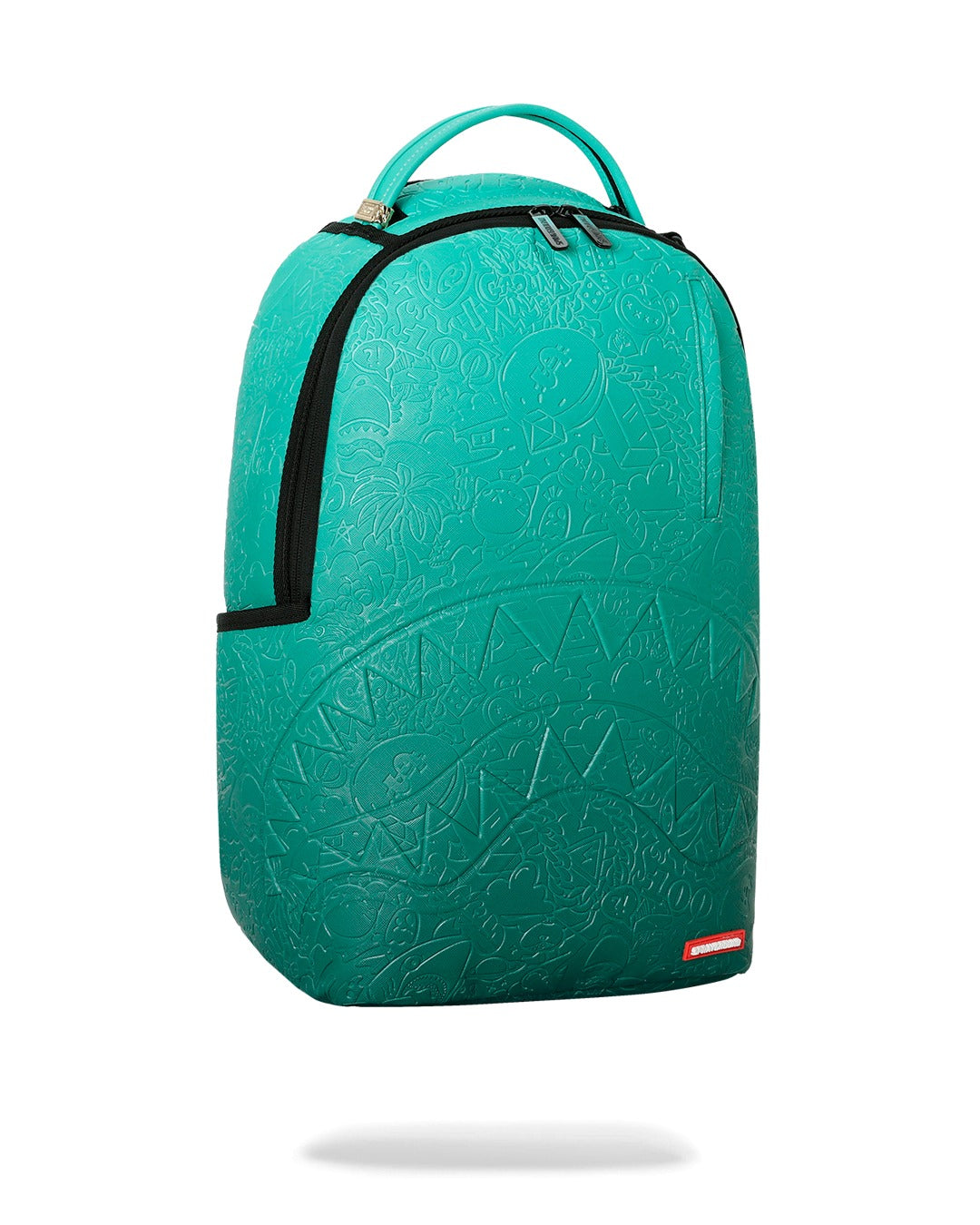 TURQUOISE DOODLE EMBOSS BACKPACK