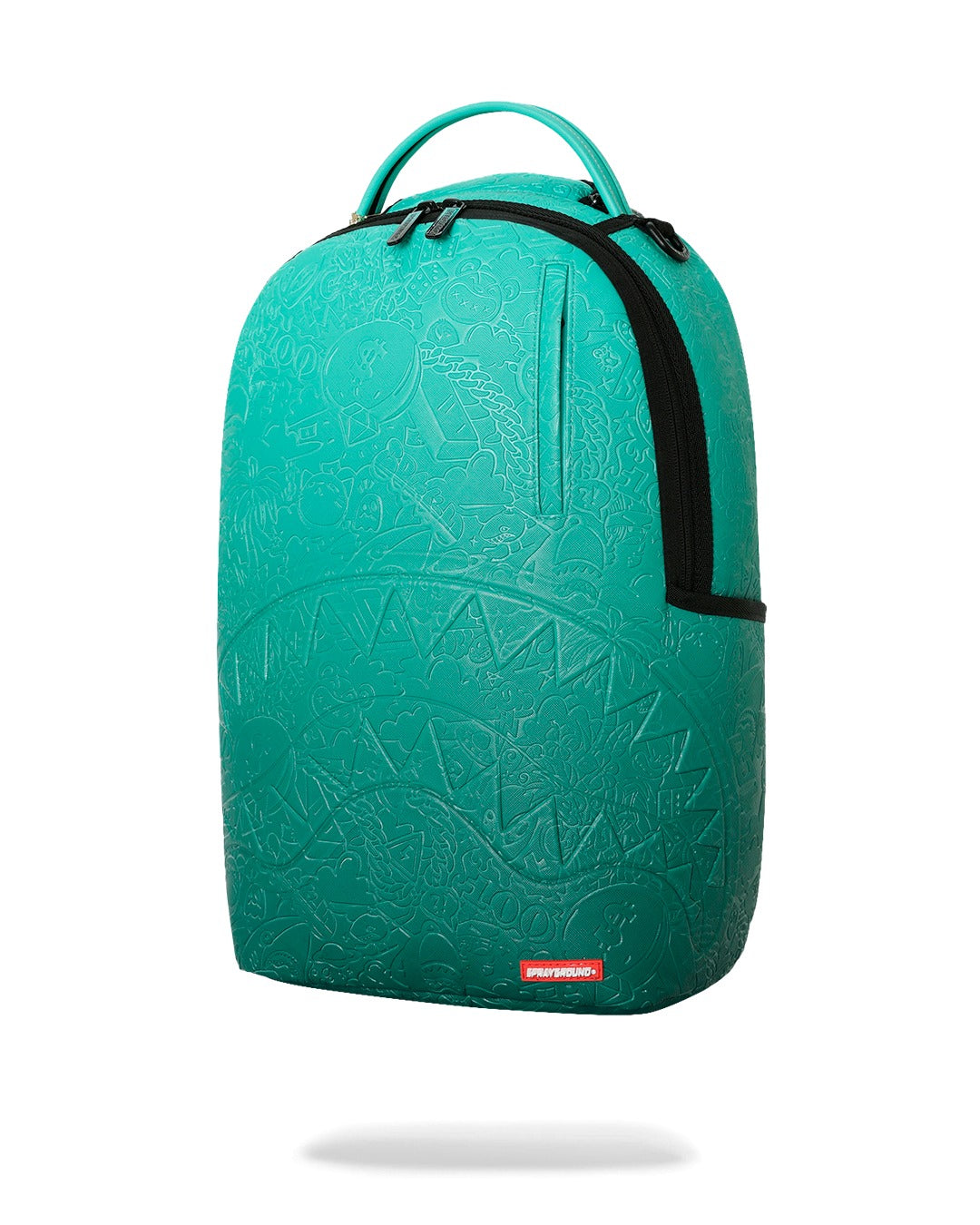 TURQUOISE DOODLE EMBOSS BACKPACK