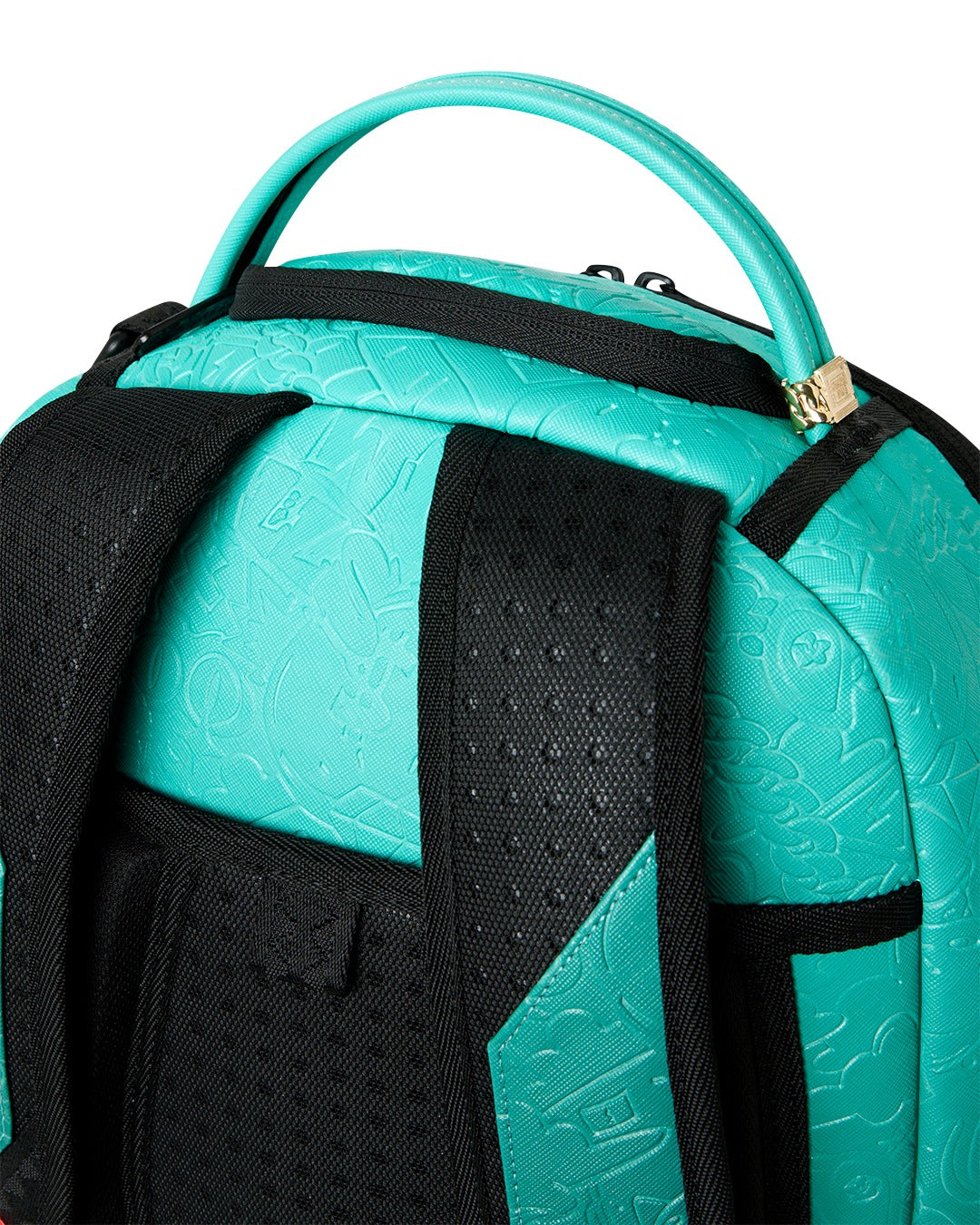 TURQUOISE DOODLE EMBOSS BACKPACK