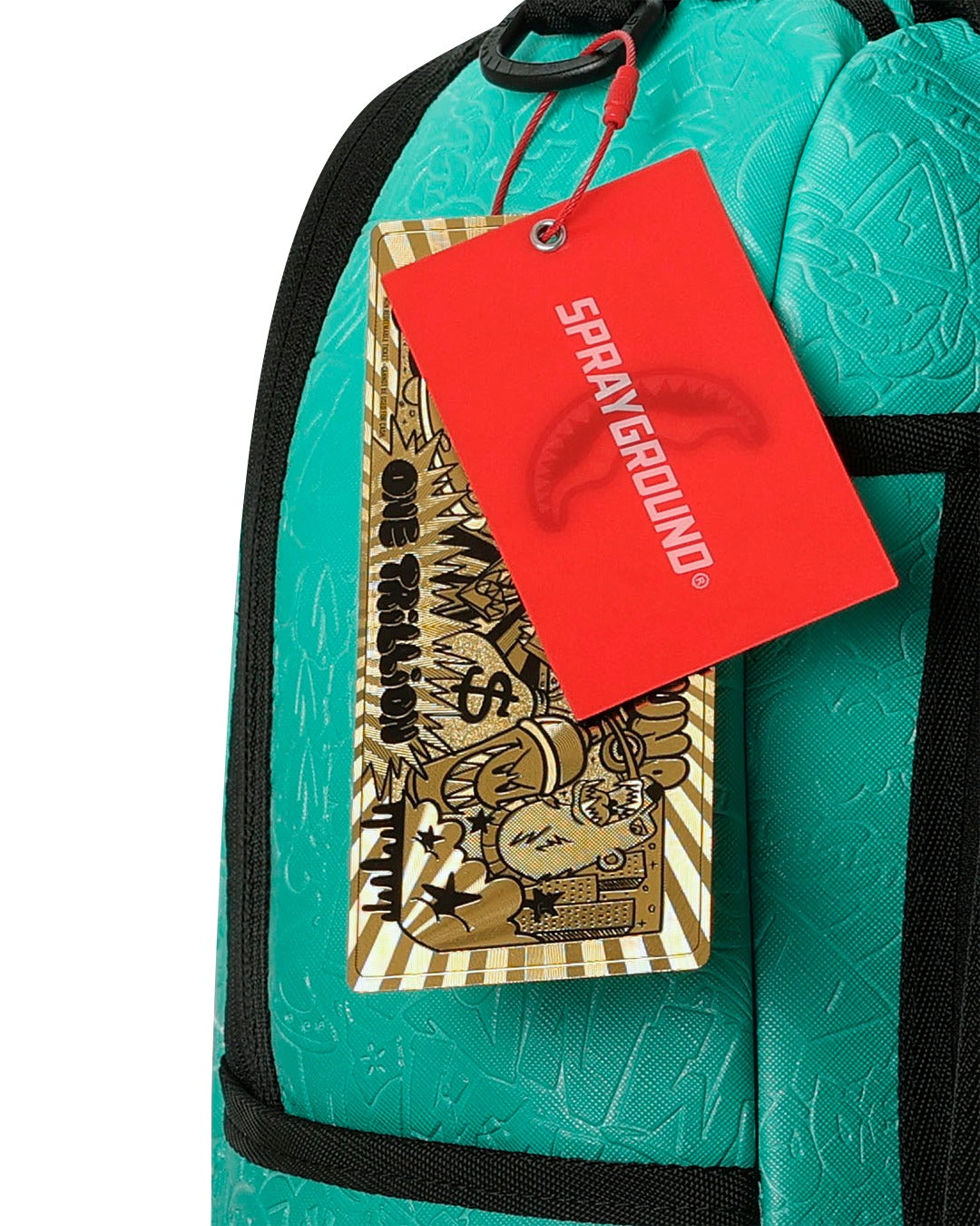 TURQUOISE DOODLE EMBOSS BACKPACK