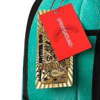TURQUOISE DOODLE EMBOSS BACKPACK