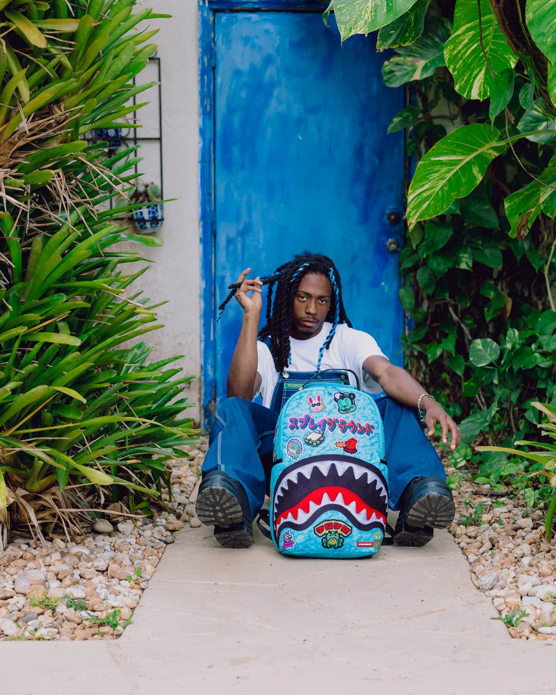 EMBELLISHED FLEECE MONSTER BACKPACK