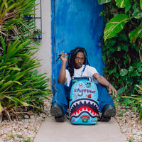 EMBELLISHED FLEECE MONSTER BACKPACK