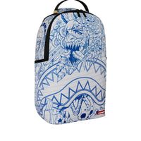 BLUE INK DOODLE BACKPACK