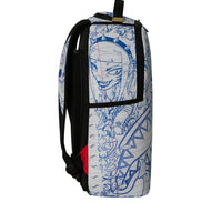 BLUE INK DOODLE BACKPACK