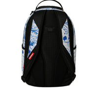 BLUE INK DOODLE BACKPACK