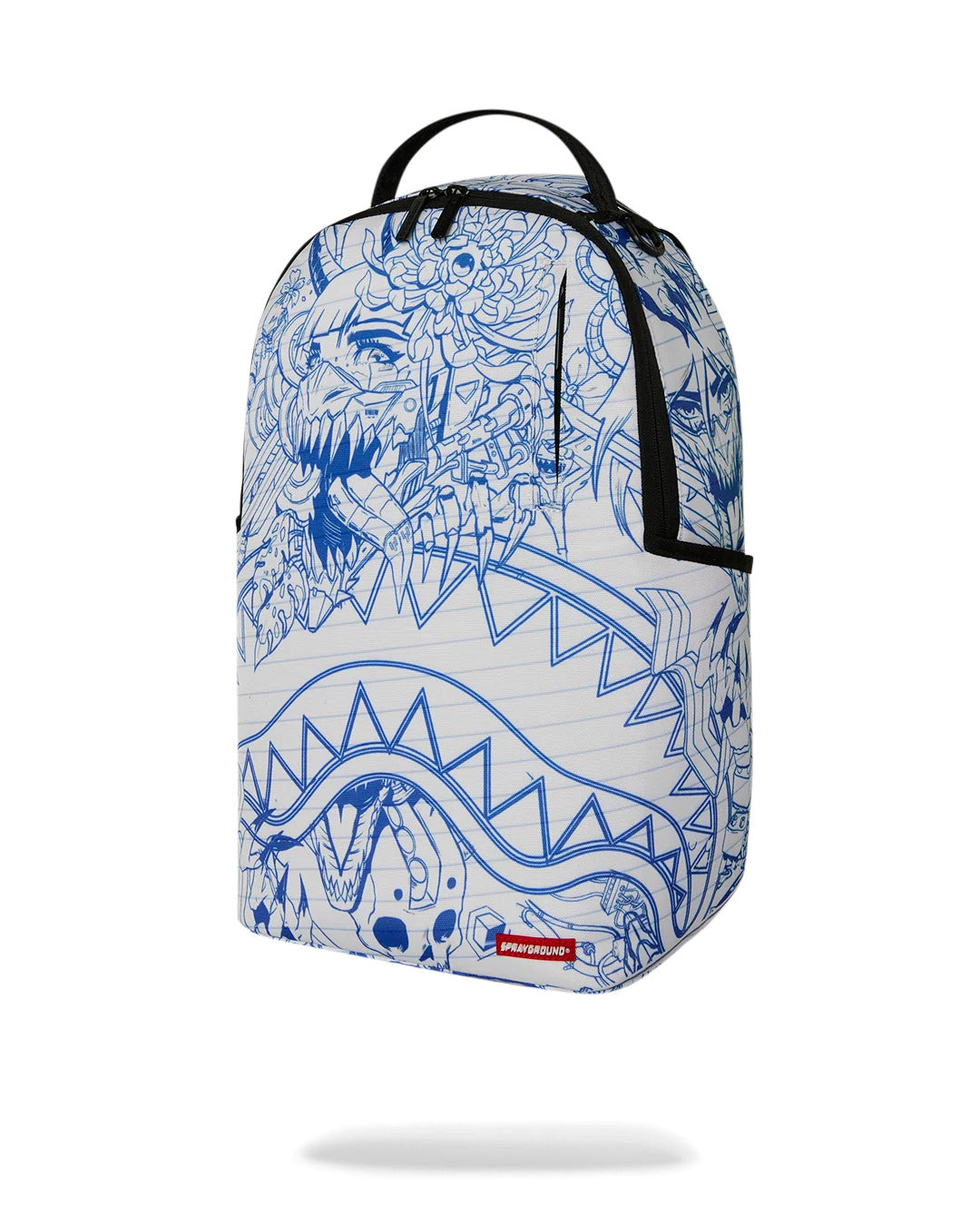BLUE INK DOODLE BACKPACK