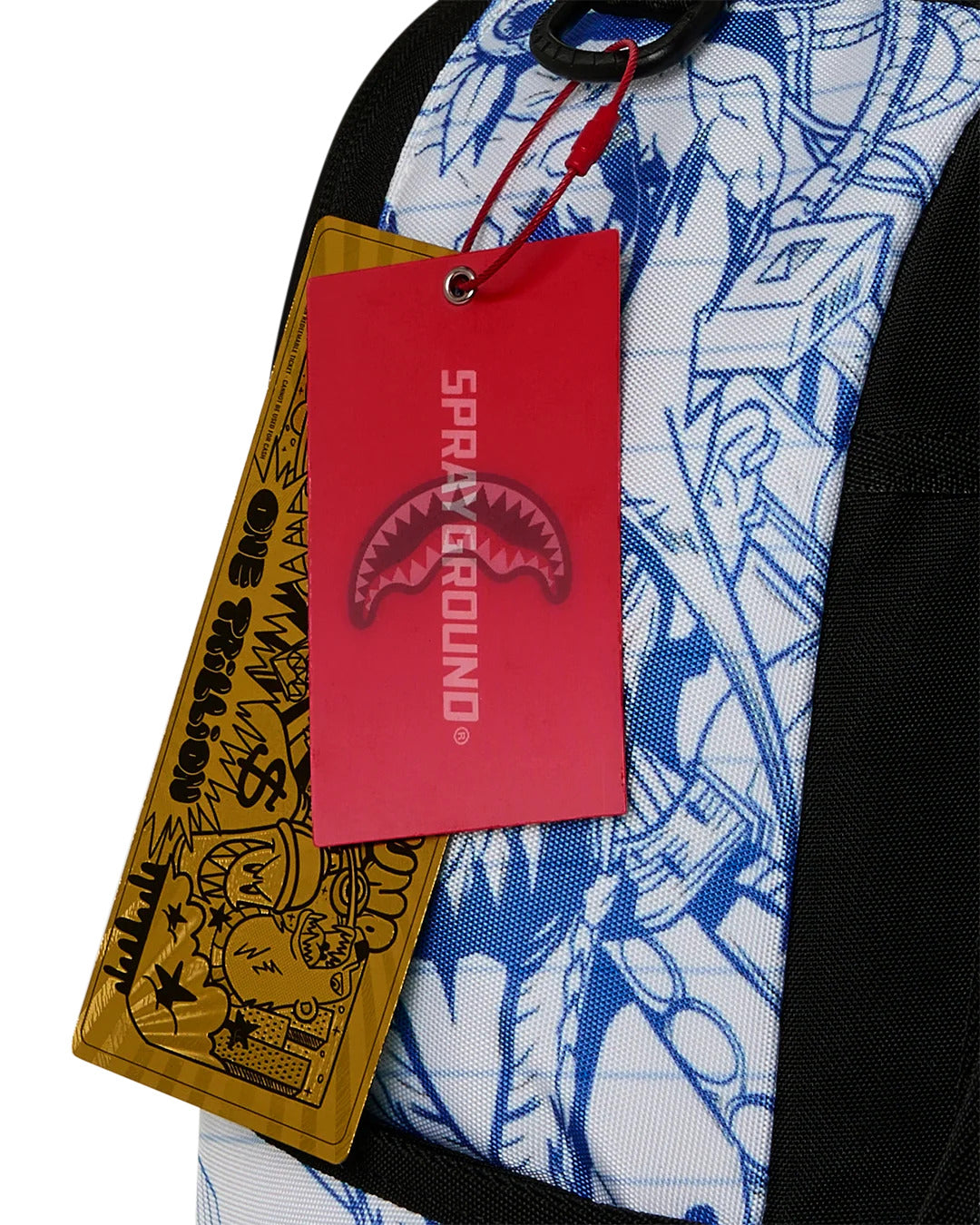 BLUE INK DOODLE BACKPACK