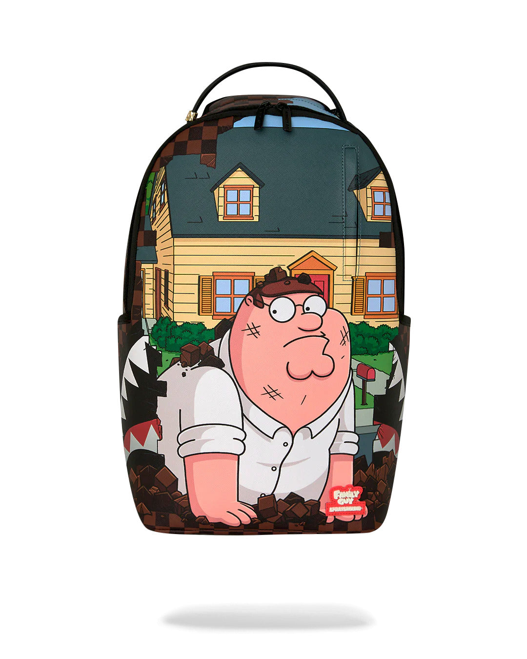 FAMILY GUY PETER FALLING THROUGH WALL BACKPACK