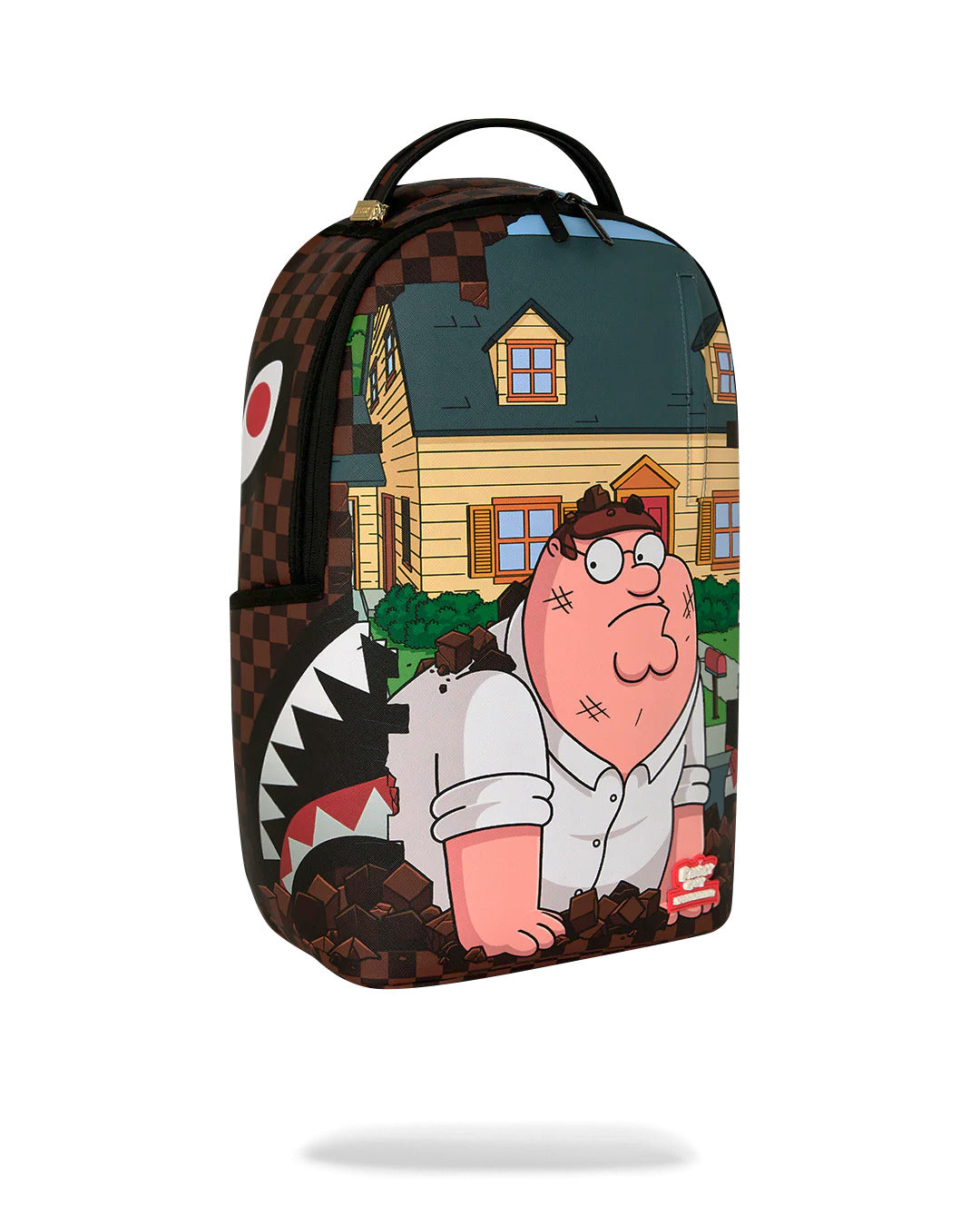 FAMILY GUY PETER FALLING THROUGH WALL BACKPACK