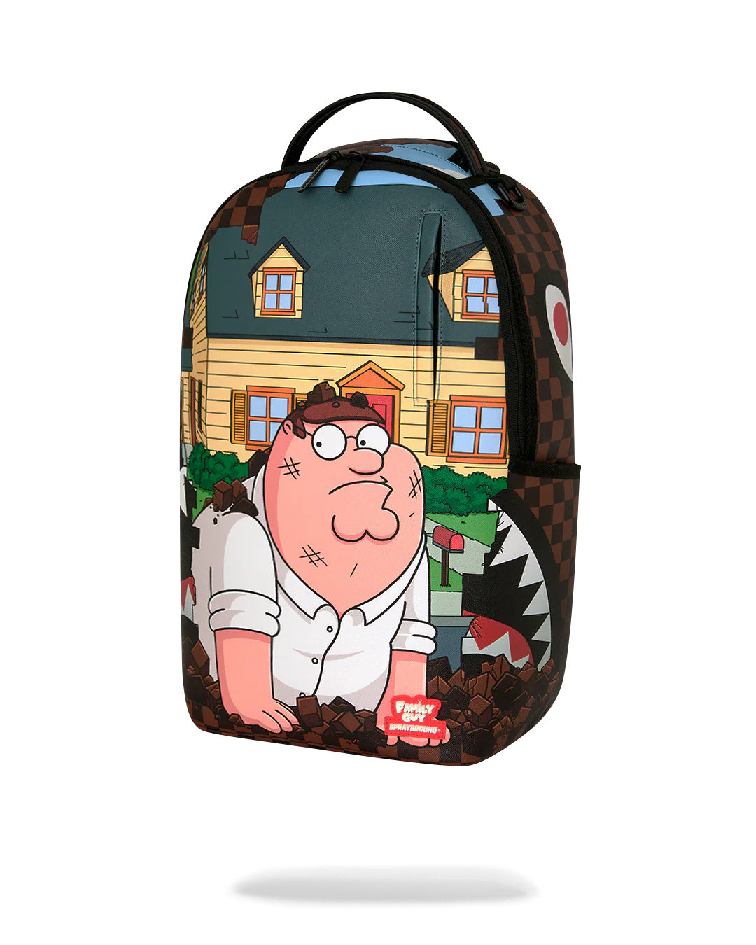 FAMILY GUY PETER FALLING THROUGH WALL BACKPACK