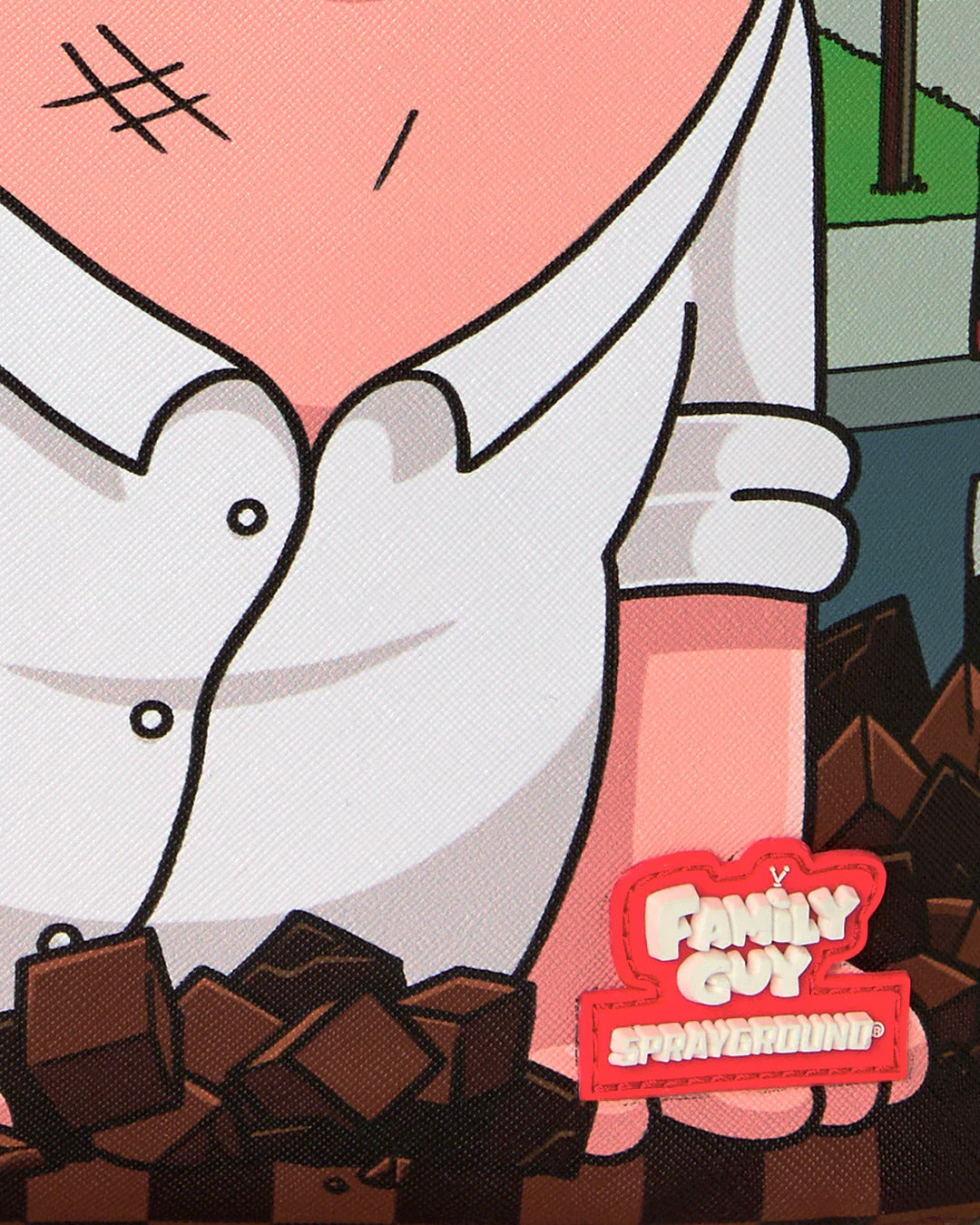 FAMILY GUY PETER FALLING THROUGH WALL BACKPACK