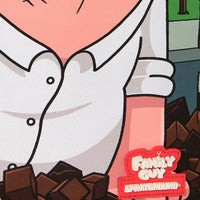 FAMILY GUY PETER FALLING THROUGH WALL BACKPACK