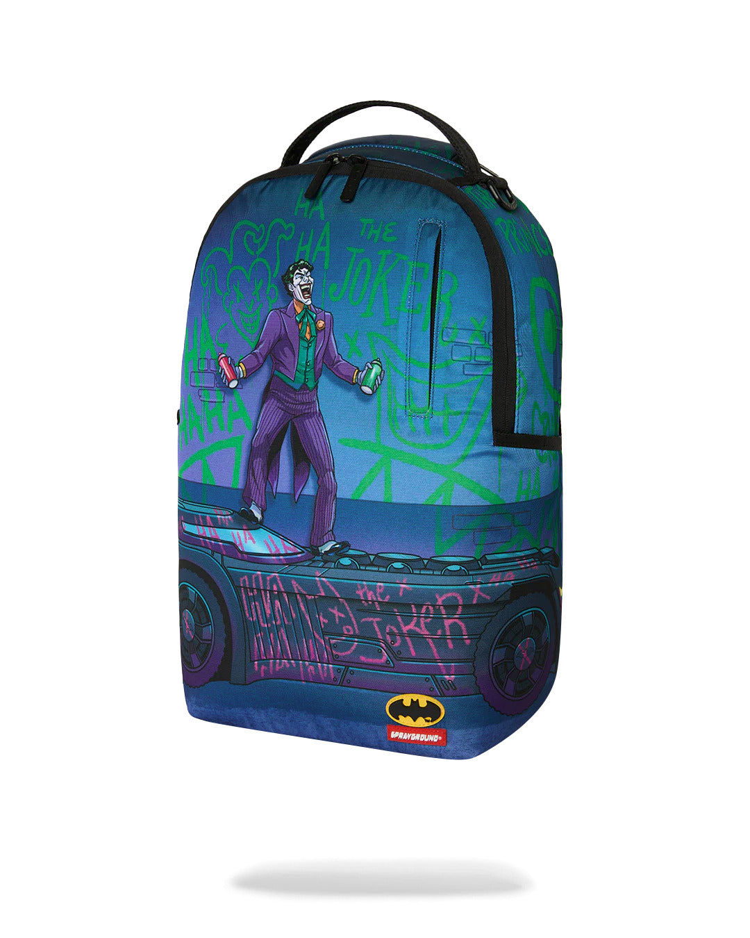 DC JOKER TAGGED UP BATMOBILE BACKPACK