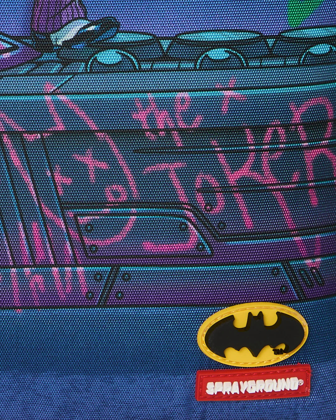 DC JOKER TAGGED UP BATMOBILE BACKPACK