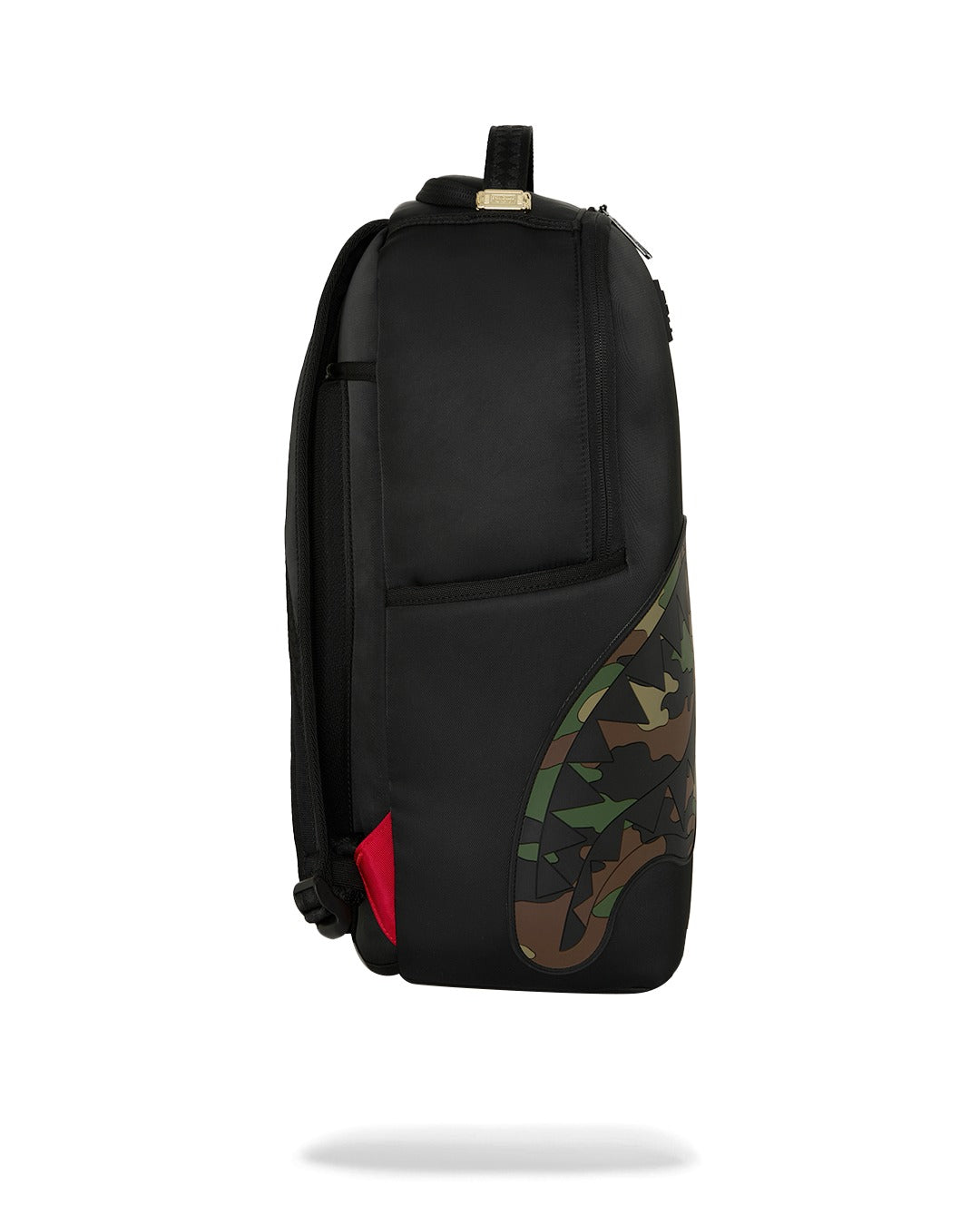 SHARK CENTRAL BLACK NYLON CAMO EMBOSSED SHARK BACKPACK