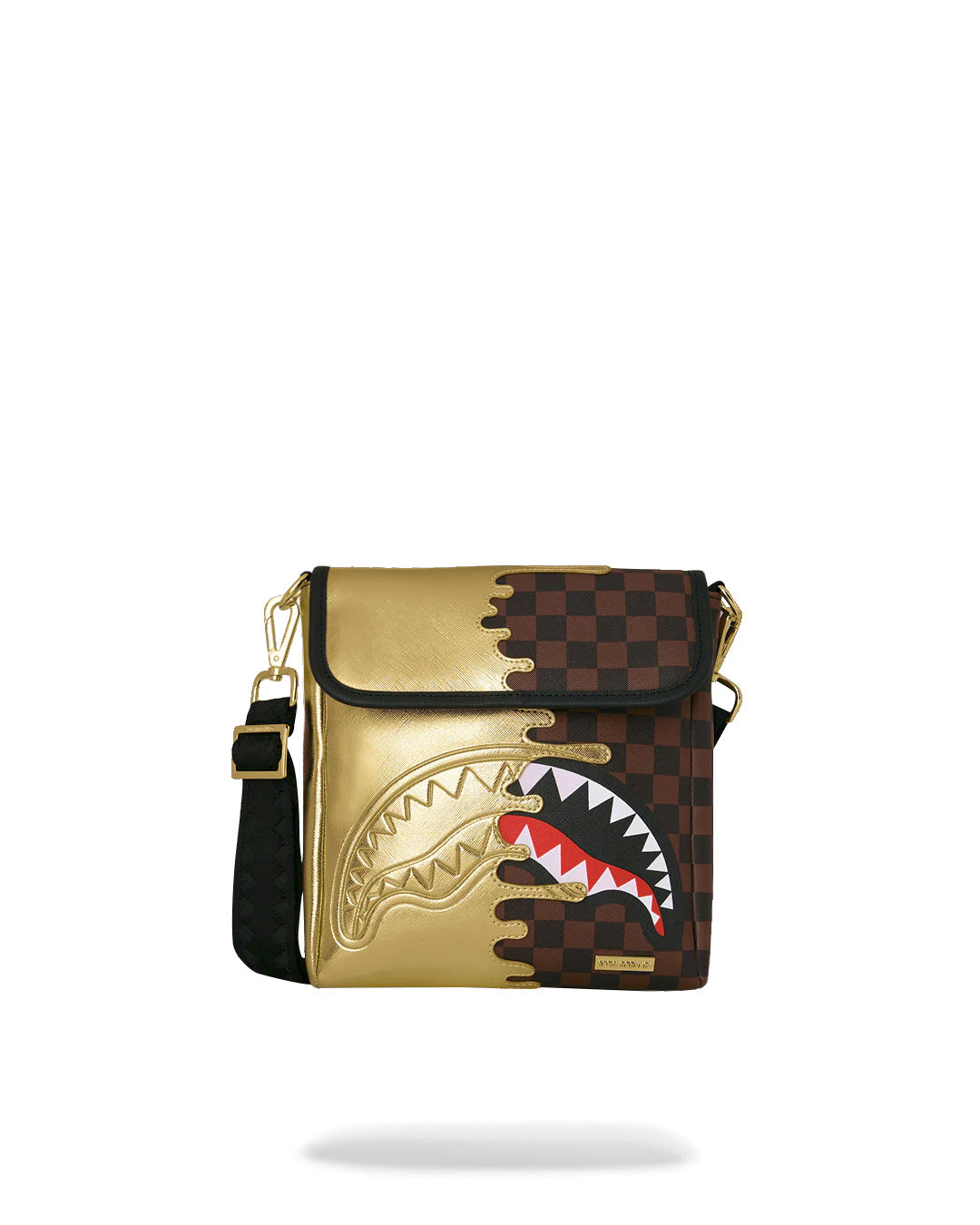 SHARKS IN PARIS GOLD DRIP MESSENGER SLING