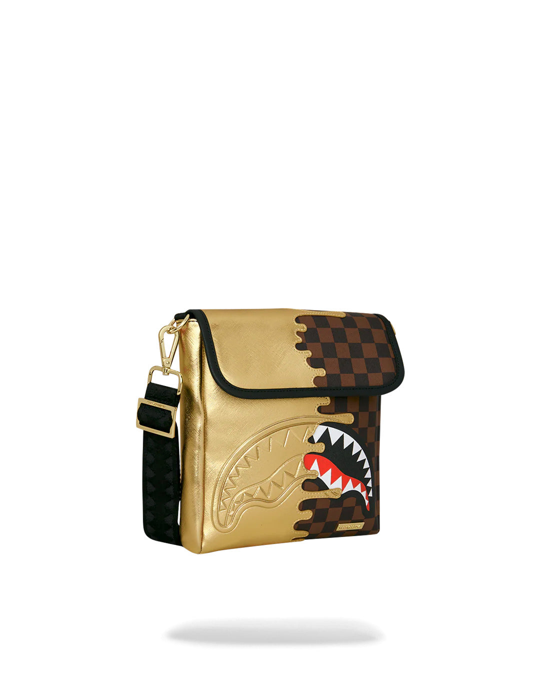 SHARKS IN PARIS GOLD DRIP MESSENGER SLING