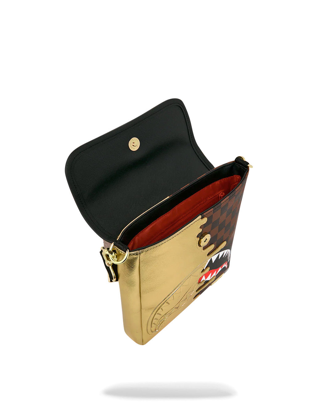 SHARKS IN PARIS GOLD DRIP MESSENGER SLING